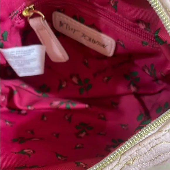 Betsey Johnson Pink Quilted crossbody small Bag with Tassel - Picture 7 of 9